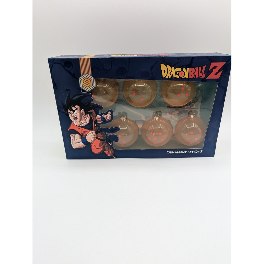 Dragon Ball Z Ornament Set of 7 Christmas Dragon Balls Funimation Toei Goku Box